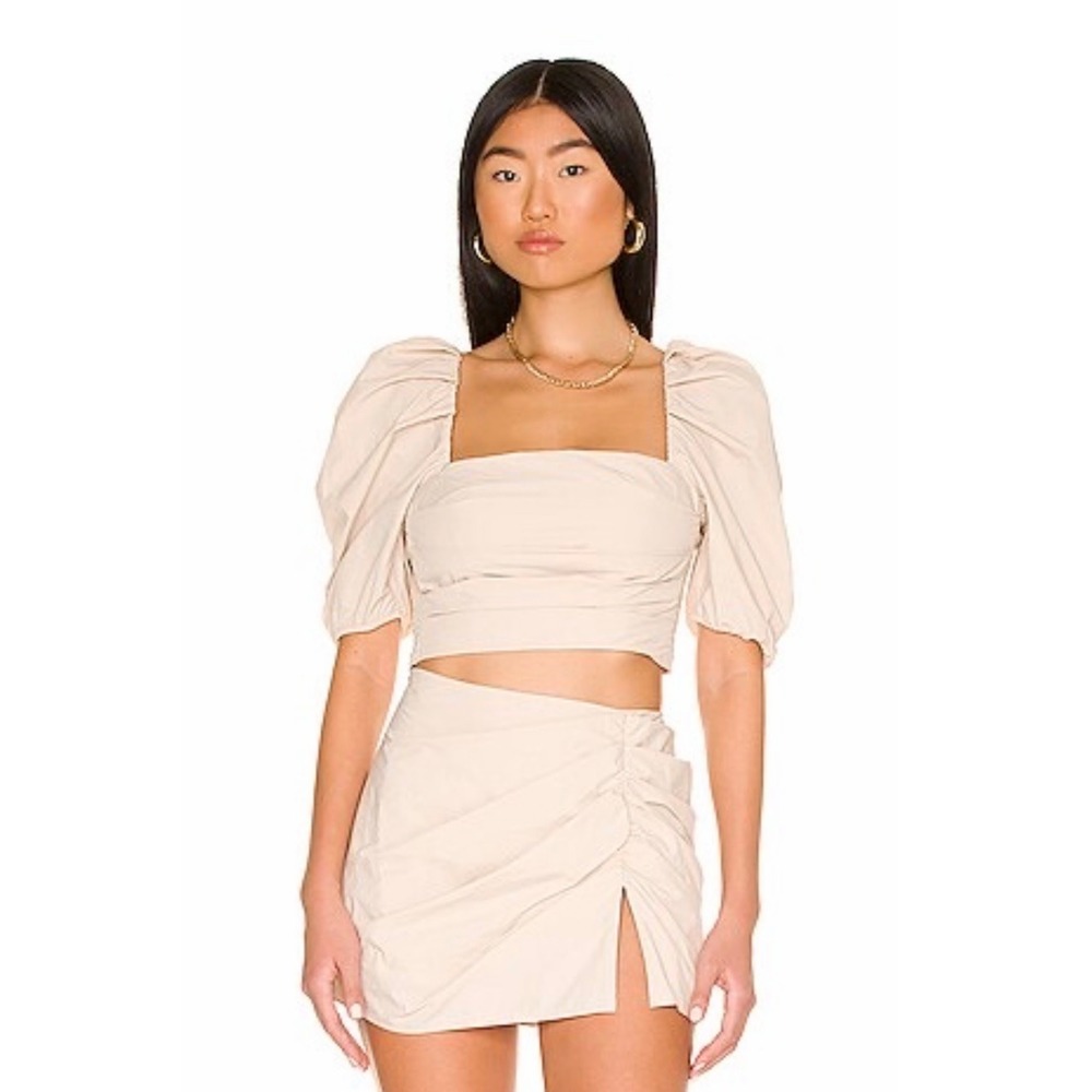 Amanda Uprichard Willis Top Mini Skirt 2
Piece Set In Bone Beige Women's Medium - Picture 1 of 5